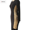 IDress Vestido Longos Sexy Black Club Summer Style Sequin Bandage Evening Party Dress Split Novelty Sequined Long Party Dress