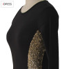 IDress Vestido Longos Sexy Black Club Summer Style Sequin Bandage Evening Party Dress Split Novelty Sequined Long Party Dress