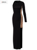IDress Vestido Longos Sexy Black Club Summer Style Sequin Bandage Evening Party Dress Split Novelty Sequined Long Party Dress