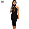 IDress Summer Dress 2017 Black Sexy Hollow Mesh Patchwork Knee Length Bodycon Bandage Sexy Dresses Party Night Club Dress IDress Summer Dress 2017 Black Sexy Hollow Mesh Patchwork Knee Length Bodycon Bandage Sexy Dresses Party Night Club Dress