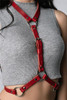 Fashion Women 100% Handcrafted Halter Choker Harness Leather Body Bondage BDSM Belt Waist Straps Sword