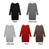 Fashion Winter Women Sweater Dress Women Clothes Ladies Long Sleeve Knitted Bodycon Stretch Party Casual Dress Black Gray