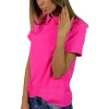 Fashion WJ Women Casual Blouse Short Sleeve Loose Summer Chiffon Shirt Tops Shirt Blouse Women Clothing