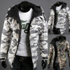 Fashion Winter Jacket Men Warm Outerwear Military Camouflage Hooded Coat Men Thickening Cotton-padded Jackets AQ903509
