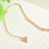 Fashion Trangle Pendant Long Chain Necklace Gold Color Pick Chain Choker Necklace Women Jewelry Free Shipping