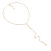 Fashion Trangle Pendant Long Chain Necklace Gold Color Pick Chain Choker Necklace Women Jewelry Free Shipping