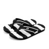 QWEEK 2017 Summer Casual Men's Flip Flops Flat Sandals Shoes for Men Striped Flip Flops Beach Sandals Shoes Man Outside Shoes