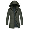 QUANBO Thick Winter Down Jacket 2017 New Men Warm Fashion Brand Clothing Long White duck down coat Hooded Casual Male Parkas