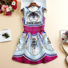 Quality Fashion Dress Print Vintage White Casual Ropa Vestidos De Festa Female Autumn Clothing Women Office Ladies Party Dresses