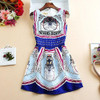 Quality Fashion Dress Print Vintage White Casual Ropa Vestidos De Festa Female Autumn Clothing Women Office Ladies Party Dresses