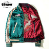QSUPER Two Sides Luxury Embroidery Bomber Jacket Smooth Men Sukajan Yokosuka Souvenir Jacket Streetwear Hip Hop Baseball Jacket