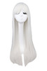 QQXCAIW Long Straight Cosplay Red Black Puprle Pink Blue Sliver Gray Blonde White Oragen Brown 80 Cm Synthetic Hair Wigs