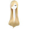 QQXCAIW Long Straight Cosplay Red Black Puprle Pink Blue Sliver Gray Blonde White Oragen Brown 80 Cm Synthetic Hair Wigs