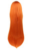 QQXCAIW Long Straight Cosplay Red Black Puprle Pink Blue Sliver Gray Blonde White Oragen Brown 80 Cm Synthetic Hair Wigs