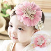 High Quality Cute Kids Headband Big Flowers Lace Newborn Elastic Hairbands Hair Accessories For Children Girls Headwear A279-2