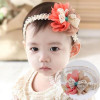 High Quality Cute Kids Headband Big Flowers Lace Newborn Elastic Hairbands Hair Accessories For Children Girls Headwear A279-2
