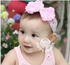 High Quality Cute Kids Headband Big Flowers Lace Newborn Elastic Hairbands Hair Accessories For Children Girls Headwear A279-2