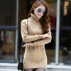 High quality cashmere sweater pullover high collar turtleneck sweater turn-down collar solid color women's basic sweater