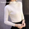 High quality cashmere sweater pullover high collar turtleneck sweater turn-down collar solid color women's basic sweater