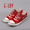 High Quality Atlanta Falcons Football Team Print Casual Shoes Black Red White Logo Cavans Shoes Custom Any Styles Teams