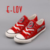 High Quality Atlanta Falcons Football Team Print Casual Shoes Black Red White Logo Cavans Shoes Custom Any Styles Teams