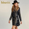 Bohoartist Women Long Slim Sweater 2017 Autumn Patchwork Color Fashion Trend O Neck Long Sleeve Knitwear Dress Sweater New Fall