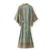 Boho Vintage Floral Print Sashes Long Kimono Shirt Women 2018 New Fashion Cardigan Coat Batwing Sleeve Loose Blouse Femme Blusa