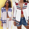 Boho Tops Blouse Summer Autumn Women Clothes Tops Vintage Floral Loose Shawl Cardigan