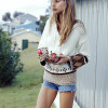 BOHO INSPIRED Hooded Sweaters Women long sleeve Pullovers Autumn Winter Knitted Thick Warm hippie chic jumpers Female clothing
