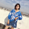 Boho Inspird Rose Embroidered Blouse Long lantern Sleeve V-neck tassles linen tops women chic ukraine blouses shirts 2018 blusas