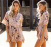 Boho Floral Ruffles Playsuits Women Bodysuits 2017 Summer V-Neck Jumpsuits Rompers Sashes Sexy Beach Girl Chiffon Short Overalls Boho Floral Ruffles Playsuits Women Bodysuits 2017 Summer V-Neck Jumpsuits Rompers Sashes Sexy Beach Girl Chiffon Short Overalls