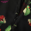Bohemian style women long dress S.FLAVOR rose printing O-neck long sleeve casual vestidos with belt Autumn fashion chiffon dress
