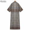 Bohemian Style 2016 Women Summer Diamond Printed Blouse Tops Loose Kimono Half Sleeve Long Cardigan Tops Blusas Plus Size