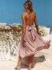 Bohemia Halterneck Backless Split Maxi Dress