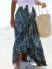 Bohemia Floral-Printed Split-side Beach Skirt Bottoms