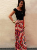 Bohemia Floral-printed Long Skirt Bottoms