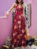 Bohemia Floral V-neck Backless Maxi Dress