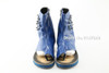 OKHOTCN Fashion Blue Men Summer Sandal Boots Leather Gladiator Rivets Studded Sandalias Hombres Mens Beach Shoes Chaussure Homme