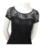 Oioninos Women Floral Lace Dress Short Sleeve Party Casual Blue Mini Dresses