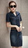 Pencil Jean Dresses 2017 Summer Style Sexy Hip Women Short Sleeve Denim Dress Woman Slim Casual Club Bodycon Jeans Women Dress Pencil Jean Dresses 2017 Summer Style Sexy Hip Women Short Sleeve Denim Dress Woman Slim Casual Club Bodycon Jeans Women Dress