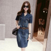 Pencil Jean Dresses 2017 Summer Style Sexy Hip Women Short Sleeve Denim Dress Woman Slim Casual Club Bodycon Jeans Women Dress Pencil Jean Dresses 2017 Summer Style Sexy Hip Women Short Sleeve Denim Dress Woman Slim Casual Club Bodycon Jeans Women Dress