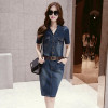 Pencil Jean Dresses 2017 Summer Style Sexy Hip Women Short Sleeve Denim Dress Woman Slim Casual Club Bodycon Jeans Women Dress Pencil Jean Dresses 2017 Summer Style Sexy Hip Women Short Sleeve Denim Dress Woman Slim Casual Club Bodycon Jeans Women Dress