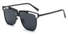 Peekaboo trendy metal square sunglasses men luxury brand vintage women designer sun glasses high quality gold black