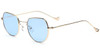 Peekaboo ocean small square sunglasses women fashion 2017 gold metal clear blue sunglasses for men small size uv400