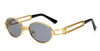 Peekaboo 2017 retro vintage sunglasses men small round gold metal small sun glasses for men vintage women hollow uv400
