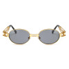 Peekaboo 2017 retro vintage sunglasses men small round gold metal small sun glasses for men vintage women hollow uv400