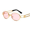 Peekaboo 2017 retro vintage sunglasses men small round gold metal small sun glasses for men vintage women hollow uv400
