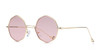Peekaboo 2017 mens small round sunglasses women vintage retro clear blue sunglasses transparent lens metal uv400