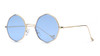 Peekaboo 2017 mens small round sunglasses women vintage retro clear blue sunglasses transparent lens metal uv400