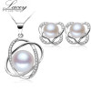 Pearl jewelry sets , selling 925 sterling silver jewelry freshwater pearl jewelry set for women 3 color gift